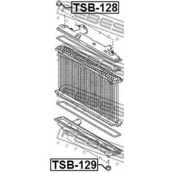 Подвеска радиатора FEBEST TSB-128-1