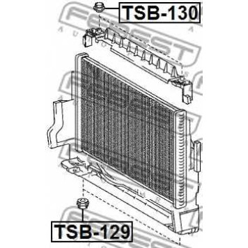 Подвеска радиатора FEBEST TSB-130-1
