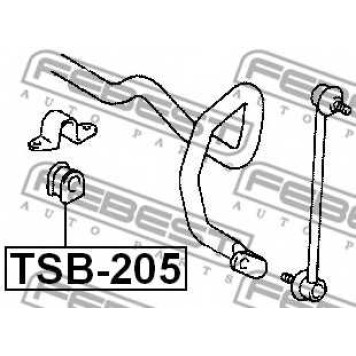 Опора стабилизатора FEBEST TSB-205-1