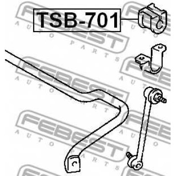 Опора стабилизатора FEBEST TSB-701-1