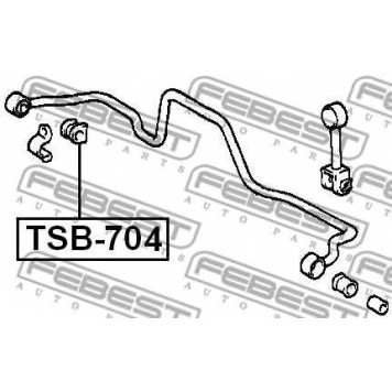 Опора стабилизатора FEBEST TSB-704-1