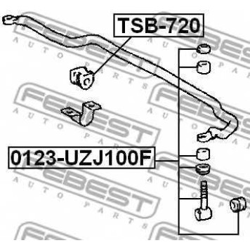 Опора стабилизатора FEBEST TSB-720-1