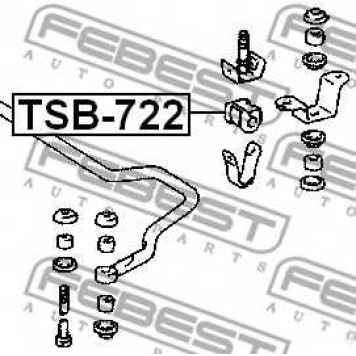 Опора стабилизатора FEBEST TSB-722-1