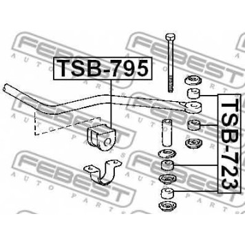 Опора стабилизатора FEBEST TSB-723-1
