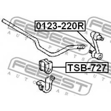 Опора стабилизатора FEBEST TSB-727-1