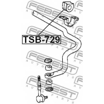 Опора стабилизатора FEBEST TSB-729-1