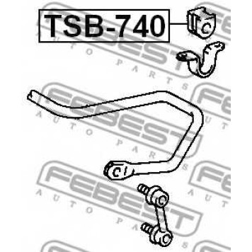 Опора стабилизатора FEBEST TSB-740-1