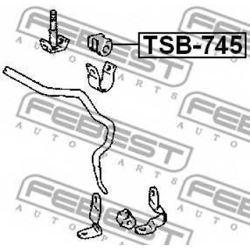 Опора стабилизатора FEBEST TSB-745-1