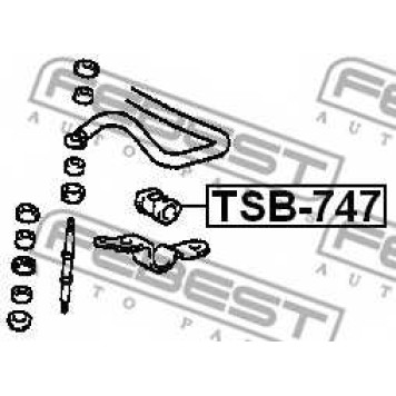 Опора стабилизатора FEBEST TSB-747-1