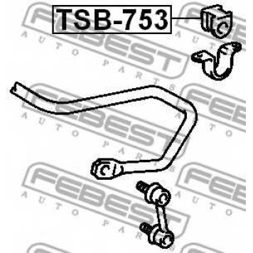 Опора стабилизатора FEBEST TSB-753-1