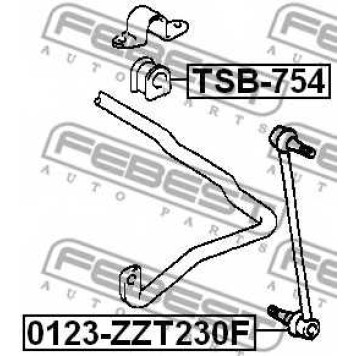 Опора стабилизатора FEBEST TSB-754-1