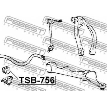 Опора стабилизатора FEBEST TSB-756-1