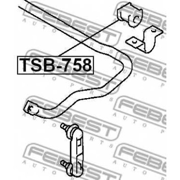 Опора стабилизатора FEBEST TSB-758-1