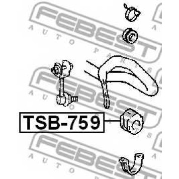 Опора стабилизатора FEBEST TSB-759-1