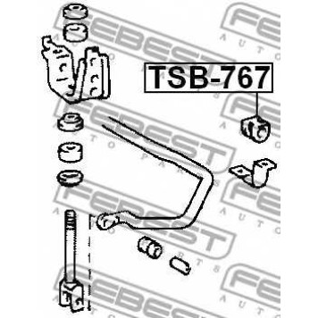 Опора стабилизатора FEBEST TSB-767-1