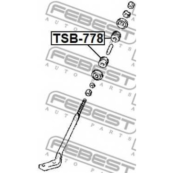 Втулка листовой рессоры FEBEST TSB-778-1
