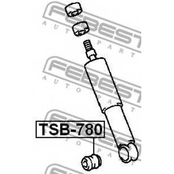 Дистанционная труба, амортизатор FEBEST TSB-780-1
