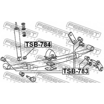 Втулка листовой рессоры FEBEST TSB-783-1