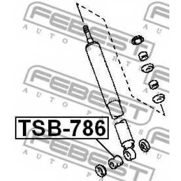 Дистанционная труба, амортизатор FEBEST TSB-786-1