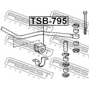 Опора стабилизатора FEBEST TSB-795-1