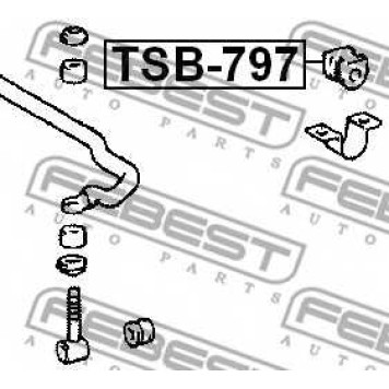 Опора стабилизатора FEBEST TSB-797-1