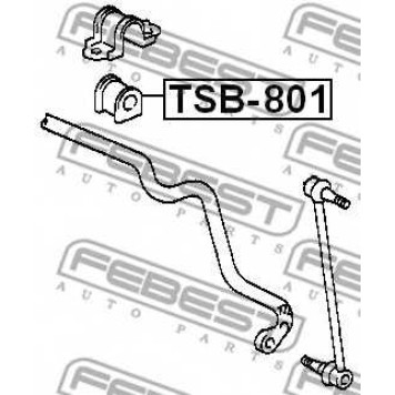 Опора стабилизатора FEBEST TSB-801-1