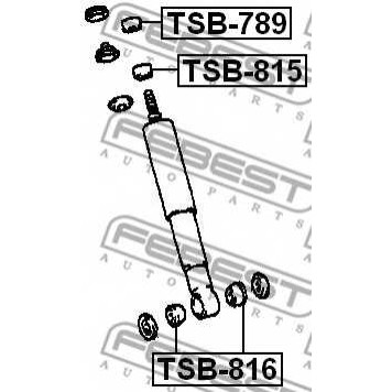 Дистанционная труба, амортизатор FEBEST TSB-815-1