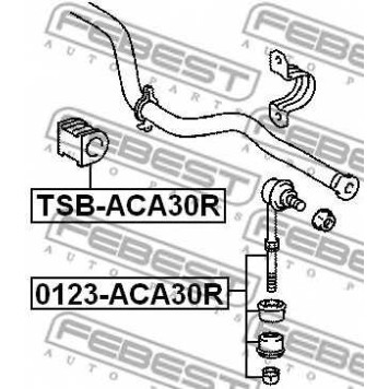Опора стабилизатора FEBEST TSB-ACA30R-1