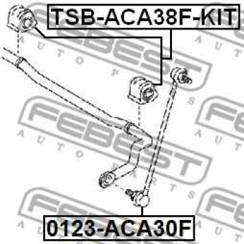 Опора стабилизатора FEBEST TSB-ACA38F-KIT-1