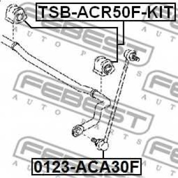 Опора стабилизатора FEBEST TSB-ACR50F-KIT-1