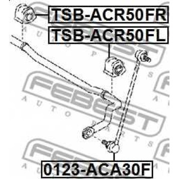Опора стабилизатора FEBEST TSB-ACR50FR-1