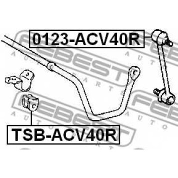 Опора стабилизатора FEBEST TSB-ACV40R-1