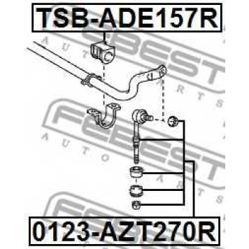 Опора стабилизатора FEBEST TSB-ADE157R-1