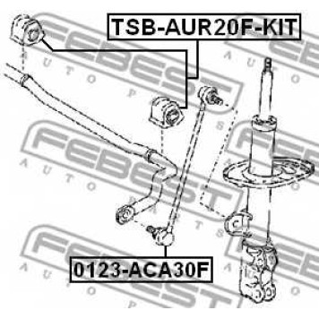 Опора стабилизатора FEBEST TSB-AUR20F-KIT-1