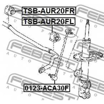 Опора стабилизатора FEBEST TSB-AUR20FL-1