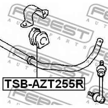 Опора стабилизатора FEBEST TSB-AZT255R-1