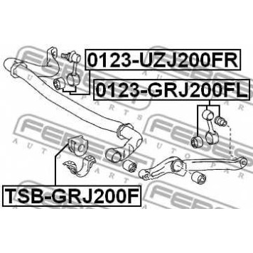 Опора стабилизатора FEBEST TSB-GRJ200F-1