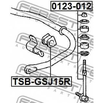 Опора стабилизатора FEBEST TSB-GSJ15R-1