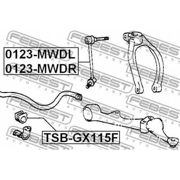 Опора стабилизатора FEBEST TSB-GX115F-1