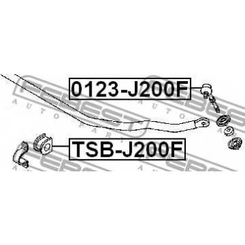Опора стабилизатора FEBEST TSB-J200F-1