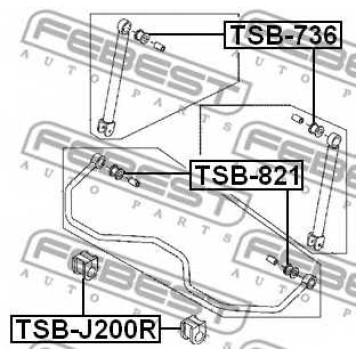 Опора стабилизатора FEBEST TSB-J200R-1