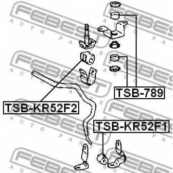 Опора стабилизатора FEBEST TSB-KR52F1-1