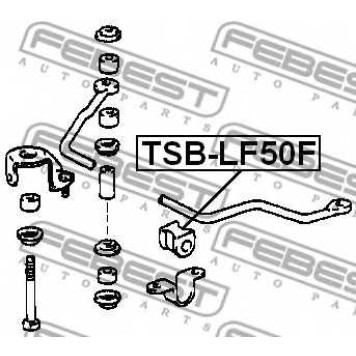 Опора стабилизатора FEBEST TSB-LF50F-1