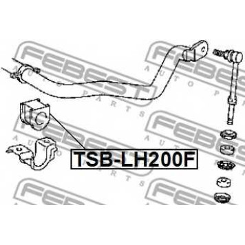 Опора стабилизатора FEBEST TSB-LH200F-1