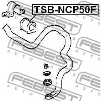 Опора стабилизатора FEBEST TSB-NCP50F-1