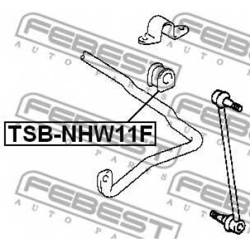 Опора стабилизатора FEBEST TSB-NHW11F-1