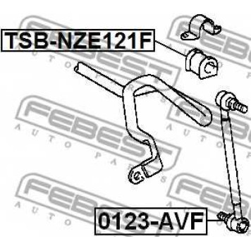 Опора стабилизатора FEBEST TSB-NZE121F-1