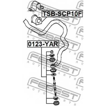 Опора стабилизатора FEBEST TSB-SCP10F-1
