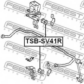 Опора стабилизатора FEBEST TSB-SV41R-1
