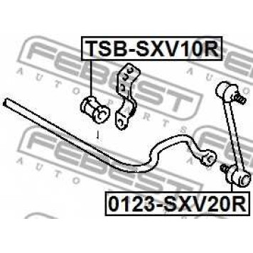Опора стабилизатора FEBEST TSB-SXV10R-1